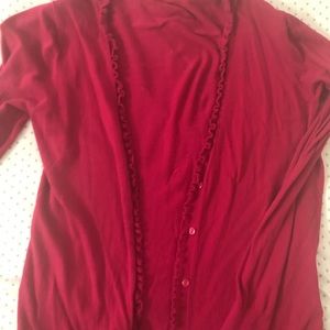Banana republic hot pink cardigan-L